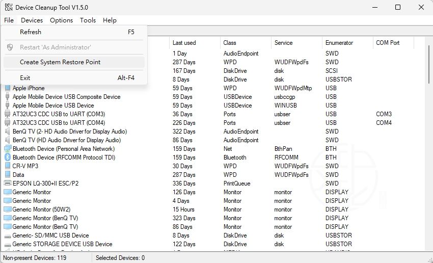 Device Cleanup Tool