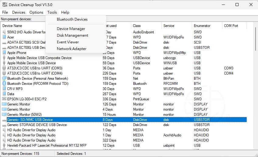 Device Cleanup Tool