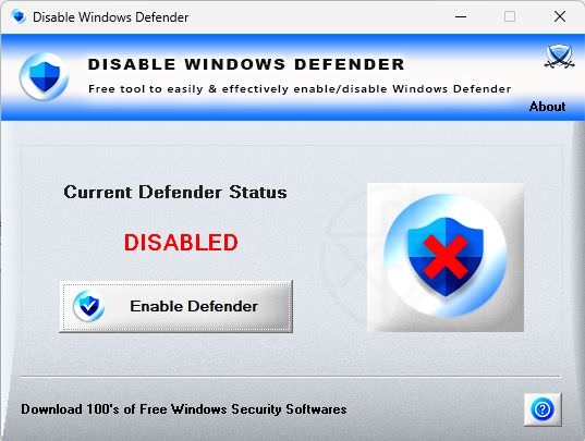 Disable Windows Defender