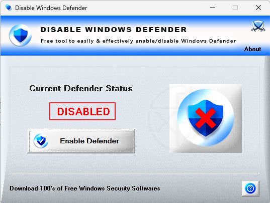 Disable Windows Defender