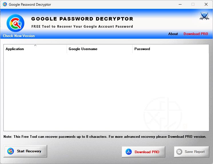 Google Password Decryptor
