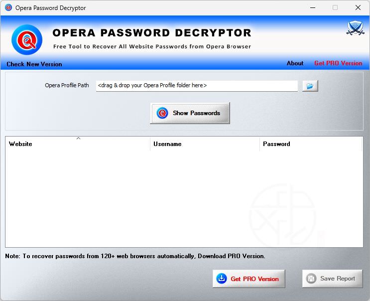 Read more about the article Opera Password Decryptor 7.0 – Opera 瀏覽器密碼救援工具：快速找回遺忘的登入資訊