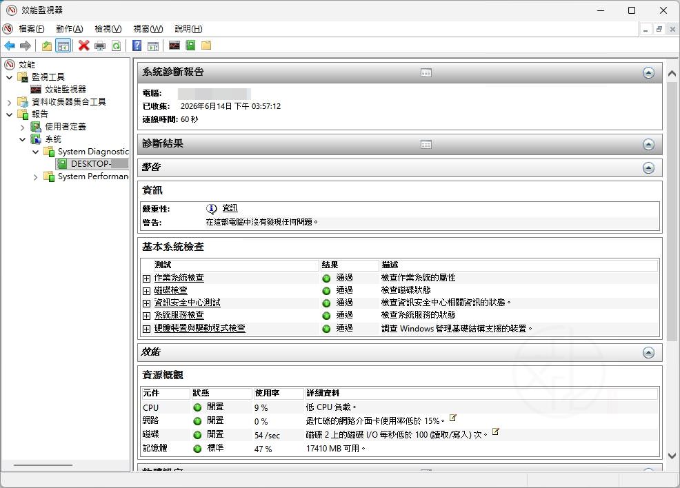 Windows 11 電腦診斷報告完整教學:快速檢查系統健康狀態、效能與硬體問題