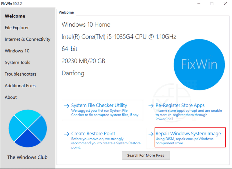 FixWin for Windows